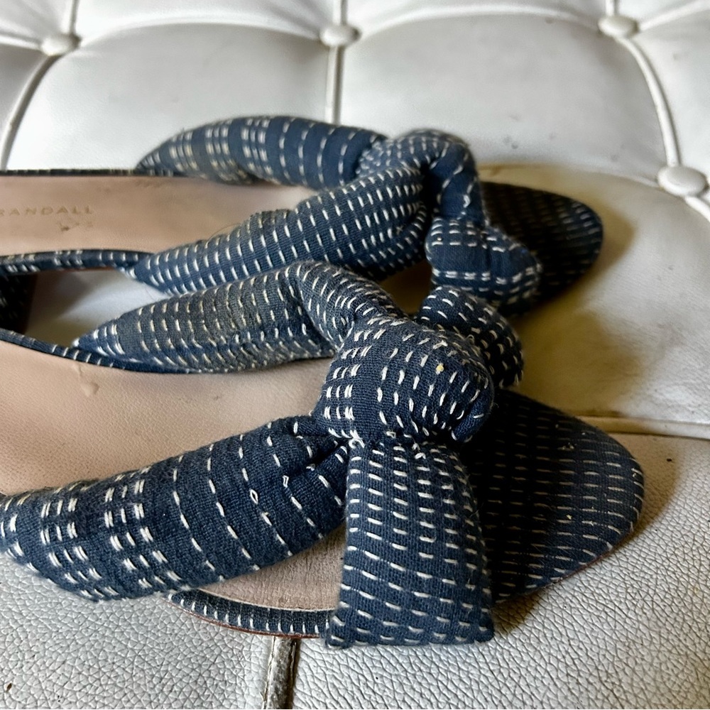 Loeffler Randall Blue Knotted slides / sandals sz 10 good condition - Picture 3 of 7
